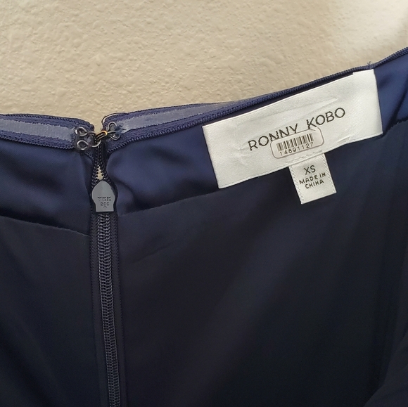 Ronny Kobo Collection Navy Strapless Dress - Picture 9 of 9